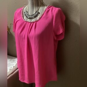E &M HOT PINK TOP size L
